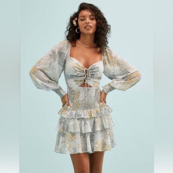 ASTR Marietta floral mini dress. Size M - Picture 1 of 12